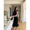 Halter Knitted Vest Women's Top Sheath Skirt Suit