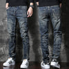 American Retro Heavy High-end Fleece Padded Jeans