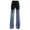 Casual High Waist Straight Pants Loose Washed-out Jeans