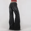 American-style Retro Breasted Wide-leg Denim Trousers