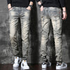 American Retro Heavy High-end Fleece Padded Jeans