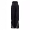 Autumn New Diamond Studded Hollow Stitching Wide-leg Trousers For Women
