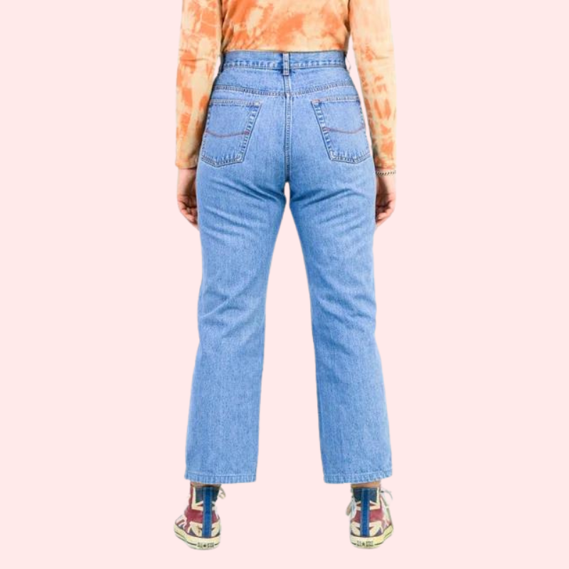 Classic 90s Boyfriend Blue Denim Wide Leg Jeans