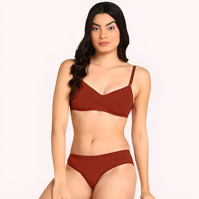 Cozy Cotton Intimates Bra Panty Set