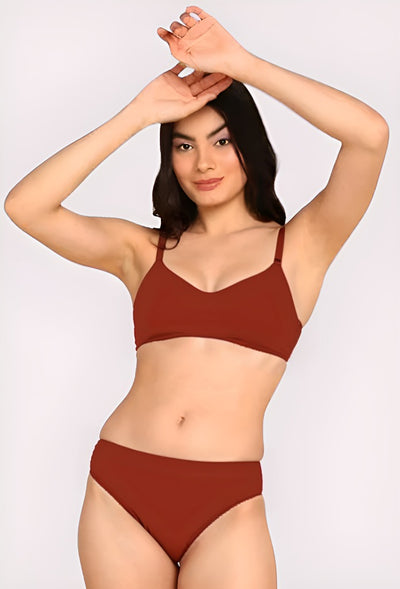 Cozy Cotton Intimates Bra Panty Set