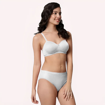 Casual Chic Cotton Bra Panty Set