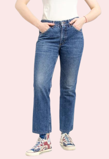 Women's 90s Blue Denim Straight Leg Jeans