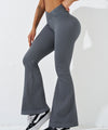 Cross Waisted Threaded Wide Leg Pants