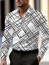 Breathable Volkswagen Casual Versatile Lattice Men's Long Sleeve Shirt