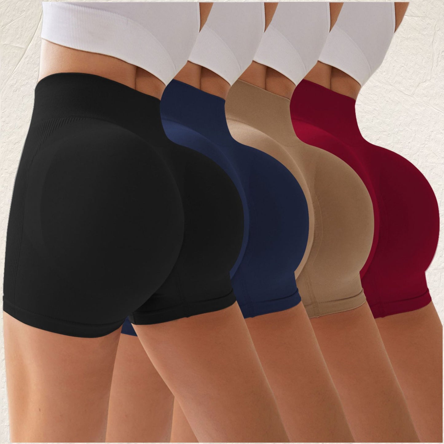 Yoga Pants High Waist High Elastic Solid Color Breathable Quick-drying Sports And Fitness Shorts