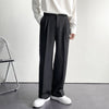 Loose Korean Style Casual White Wide Leg Trousers