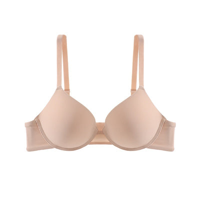 Glossy Push-up Large Bra Soft Steel Ring Adjustable Bra