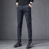 Autumn Plaid Pants Slim Straight Loose Men's Casual Pants Trousers Small Feet