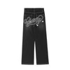 Letter Embroidered Straight Jeans For Men