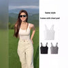 Fixed Cup Sleeveless Casual Bottoming Top