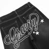 Letter Embroidered Straight Jeans For Men