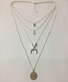 Fashionable Personality New Multi-layer Moon Disc Pendant