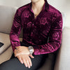 Fashion Gold Velvet Men's Clothing Plus Size