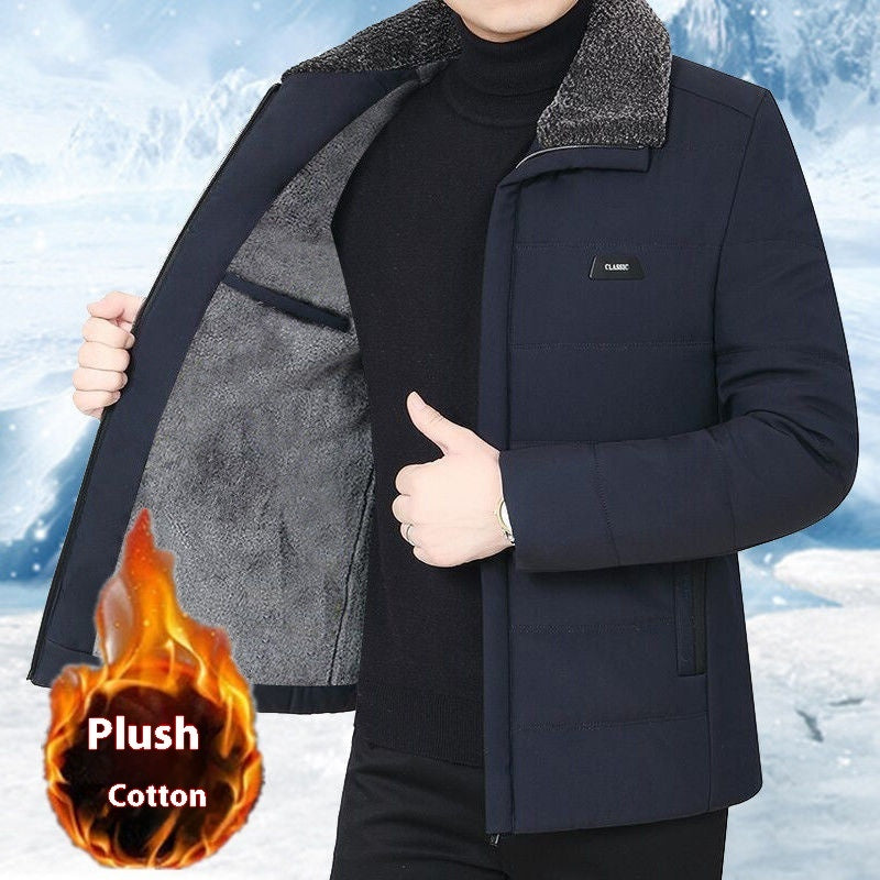 Men's Fleece Lined Coat Winter Clothing