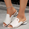 New Chunky Heel Patent Leather Plus Size Temperament Women's Fashion Sandals