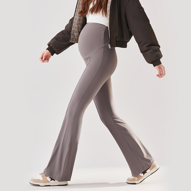 Pregnant Women Wearing Flared Pants For Casual Wear