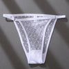 Women's Briefs Waist High Slit Thong Sexy Hollow Lace Thin Belt Panties