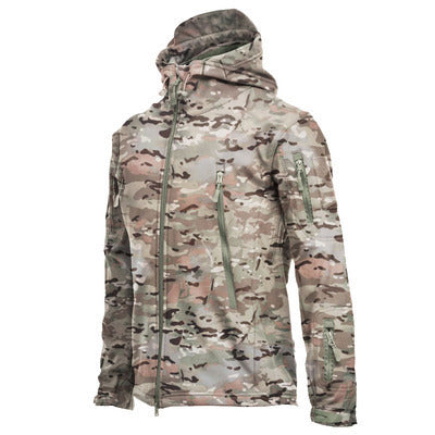 Men's Jacket Overalls Waterproof Fleece Camouflage Soft Shell Clothing Tactical Outdoor Keep Warm