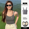 Fixed Cup Sleeveless Casual Bottoming Top