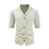 Men's Fashion Lapel Short-sleeved Shirt