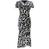 Waist Slimming Temperament Printed Midi Dress