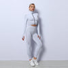 3PCS Yoga Set Seamless Sport Set Women Gym Clothing Leggings Women Crop Top GySports Bra Women Fitness m Set Womens Outfits Tracksuit