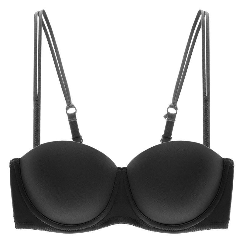 Seamless Underwear Women's Small Chest Push Up Strapless Bra Demi Cup