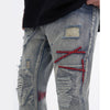 Ripped Vintage Jeans For Men Patch