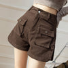 Casual Denim Shorts High Waist Stretch American Workwear