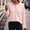 Solid Color Casual Drop-shoulder Long-sleeve Top