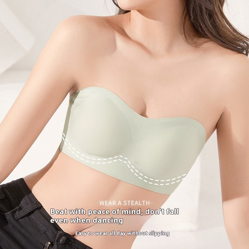 Summer Thin Bra Sling Seamless Push Up Small Chest Invisible Non-slip Bra