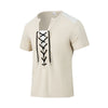 Casual Multicolor Stitching Rope Round Neck Short Sleeve