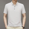 Ice Silk Short Sleeve Polo Men's Lapel Half Sleeve Jacquard T-shirt