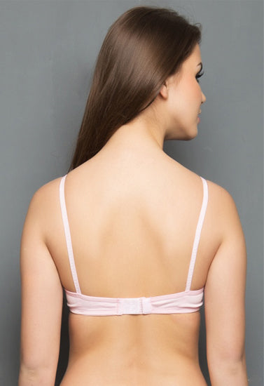 "Hushh" Very Beautiful Detachable Baby Pink Soft Padded Bra