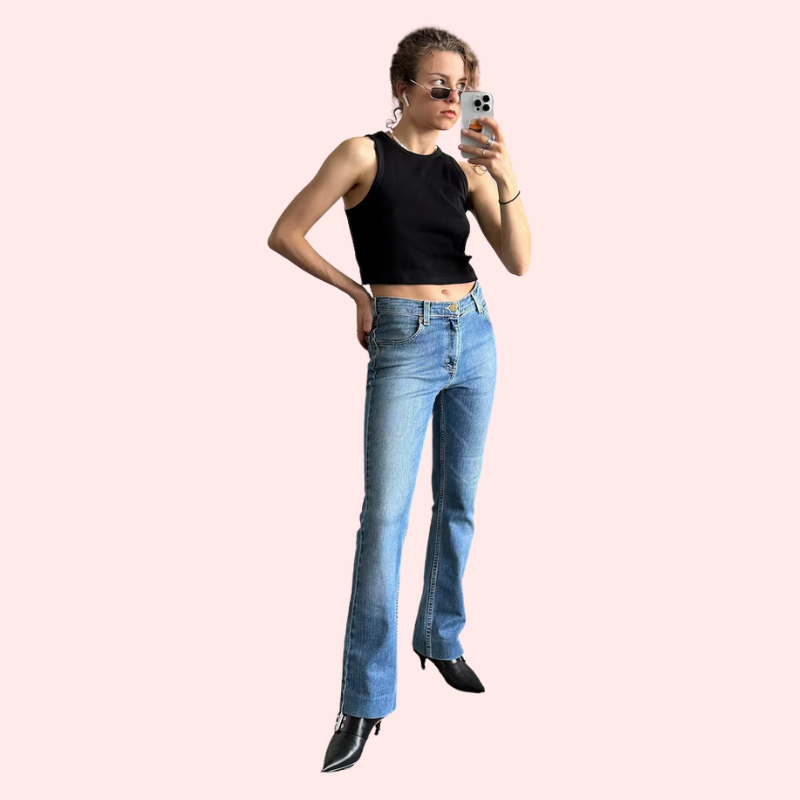 Women's Light Blue High Waist Denim Jeans