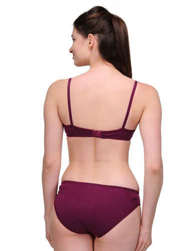 "Elegant" Solid Color Bra Sets ( Pk of 3)