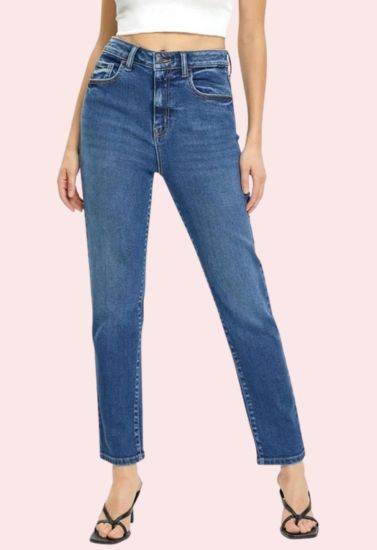 Women's High Rise Classic Slim Straight Denim Jeans