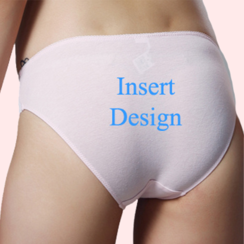 Insert Design- Customize Mid Rise Cotton Bikini Panty