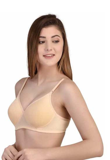 Women Beige Full Coverage Lightly Padded Bra